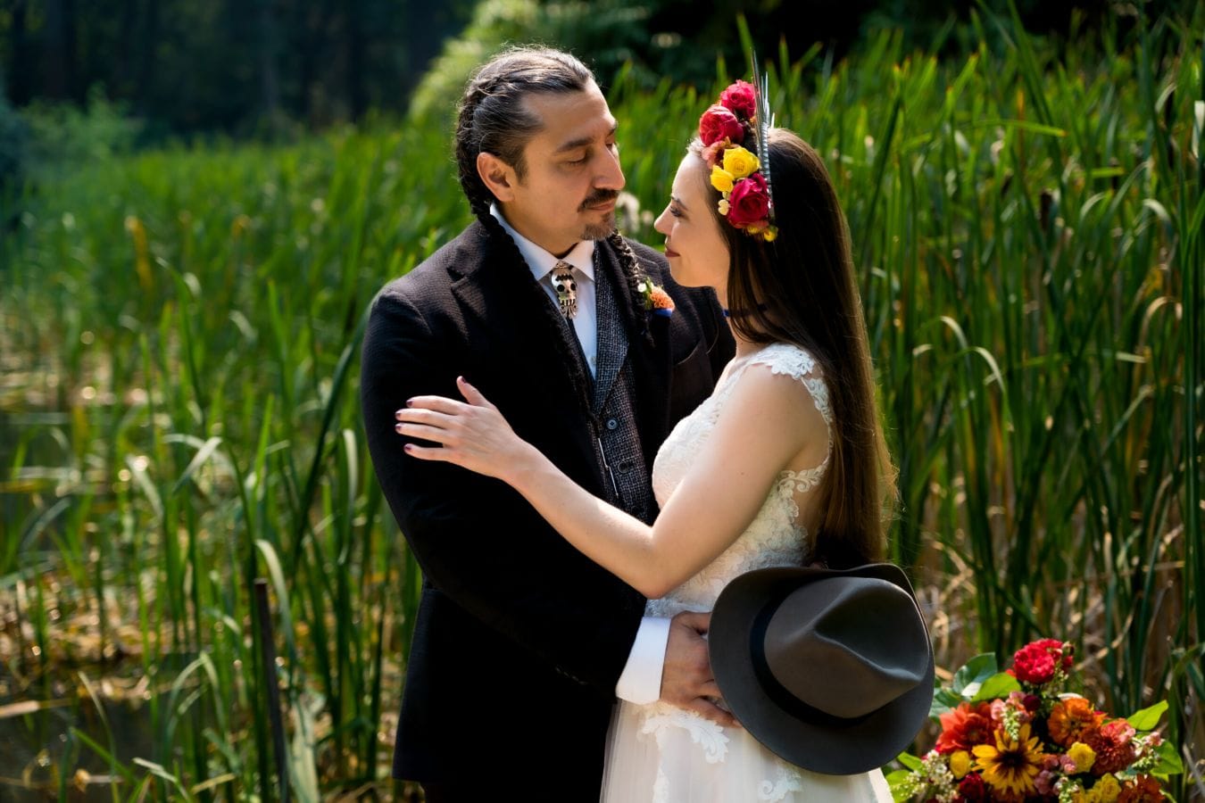 Katie & Royeric wedding at Bridal Veil Lakes, The Gorge, OR — photo 15